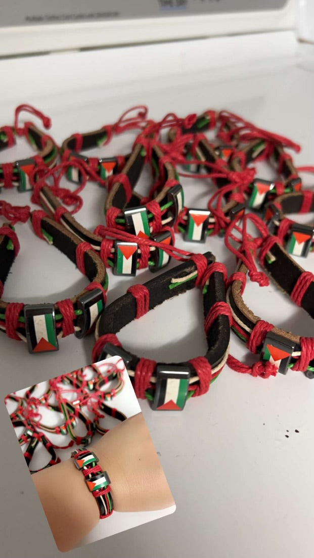 Leather Palestine Bracelet
