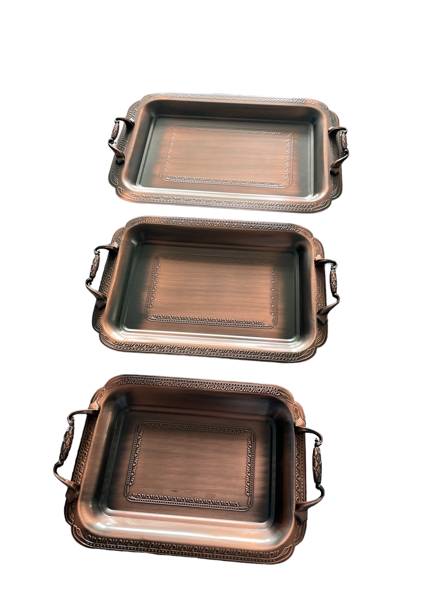Copper Coffee Tray Set