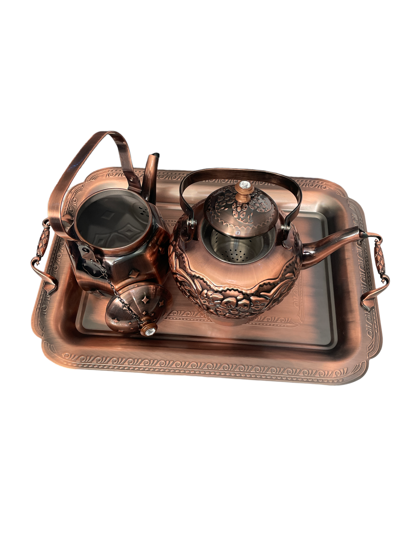 Handmade Solid Copper Tea Pot Kettle Stovetop