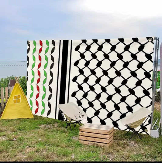 120*80cm Hattah Keffiyeh flag For Picnic Party Camping Banner Outdoor Atmosphere Cloth
