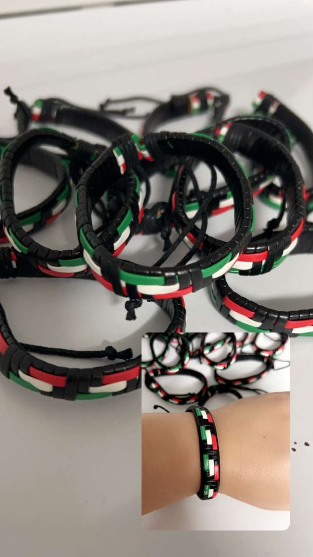Leather Palestine Bracelet