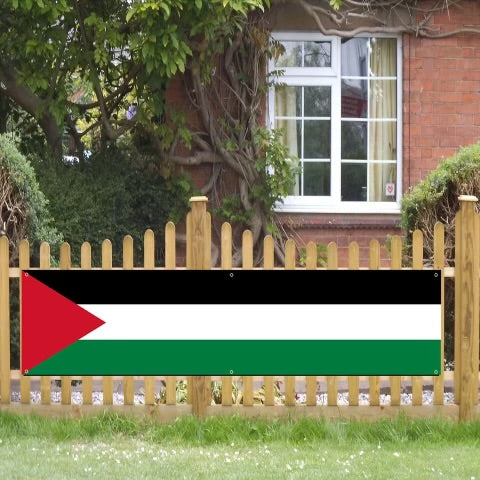 Large Palestine Flag Banner (3ft by 12ft)