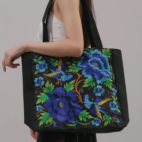 Embroidered Women's Shoulder Bag