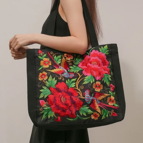 Embroidered Women's Shoulder Bag