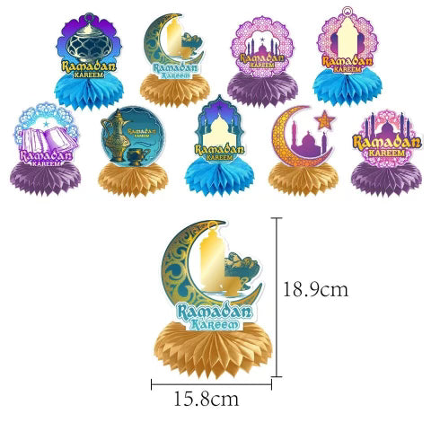 Ramadan Center Piece Ornaments ( 9pcs )