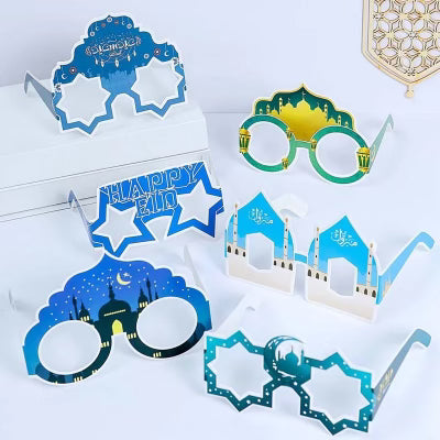 Eid Mubarak Paper Glasses (6 Pcs )