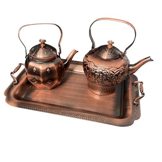 Handmade Solid Copper Tea Pot Kettle Stovetop