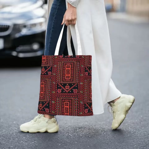 Tote Shoulder Bag Big Capacity Palestine Tatreez Folk Handbag