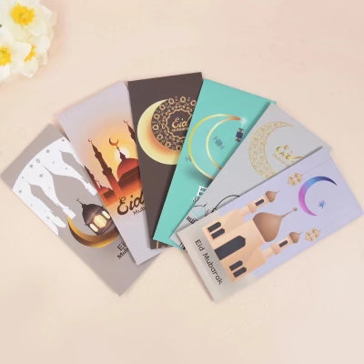 6Pcs Eid Mubarak Envelopes Money Gift Card Holder