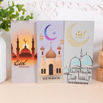 6Pcs Eid Mubarak Envelopes Money Gift Card Holder