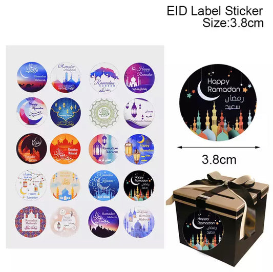 Eid / Ramadan Mubarak Stickers (60 Pcs)